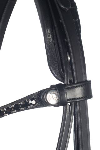Bride de dressage Grace - HKM - Cuir avec strass