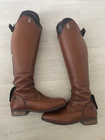 Bottes d'équitation Hathor Bottier sur mesure, cognac