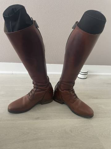 Bottes d'équitation Hathor Bottier sur mesure, cognac