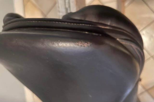 Selle forestier monoquartier brune foncée 17"