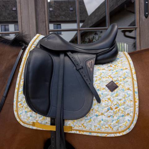 Tapis de Selle Velvet printing fleuri DRESSAGE - Kentucky