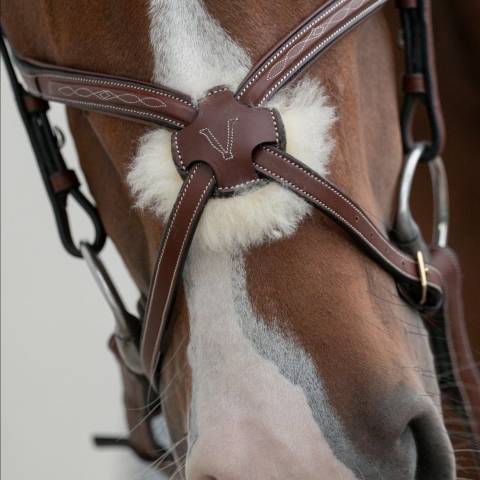 Bridon crossline avec muserolle mexicaine - HVN