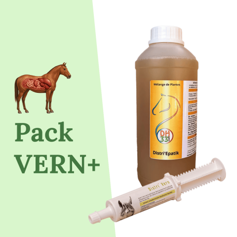 Pack Vern+ - Gestion des vers & Drainage foie/reins - DistriHorse33