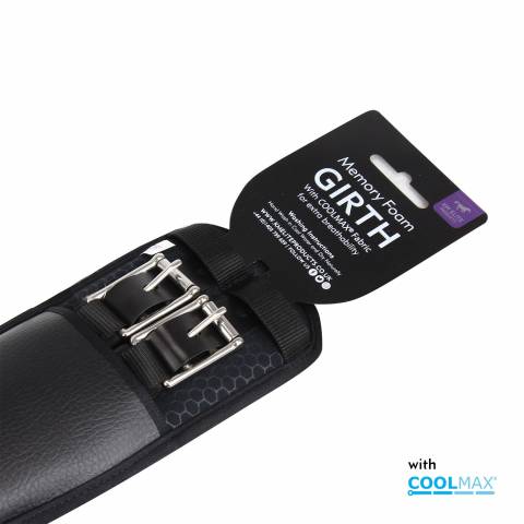 Sangle dressage mousse à mémoire de forme noir - KM Elite