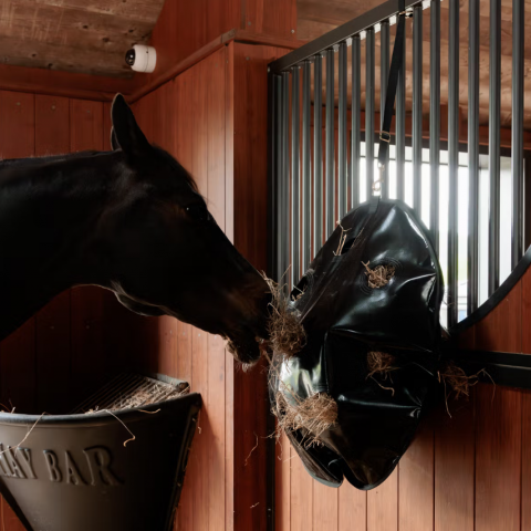 Sac &agrave; foin rond Play & Slow feeder - Kentucky - 80 cm de diam&egrave;tre