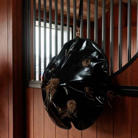 Sac &agrave; foin rond Play & Slow feeder - Kentucky - 80 cm de diam&egrave;tre