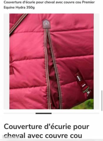 Couverture &eacute;curie Premier Equine 350g avec couvre cou