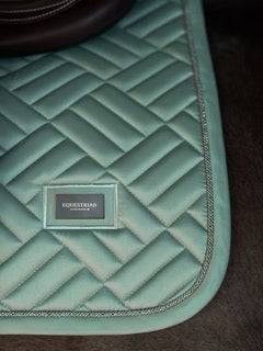 Tapis de selle Modern Mint Green - Equestrian Stockholm - Tissu en bambou