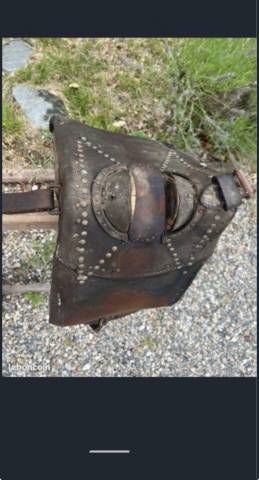 Sellette Harnais surfaix cuir collier  Selle de travail