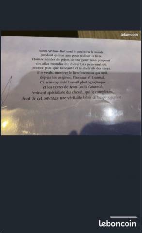 Yann Arthus Bertrand  Livre Chevaux cheval &eacute;quitation p