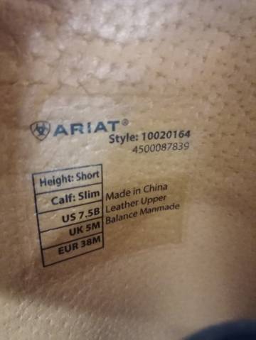 Bottes Ariat noires en cuir 