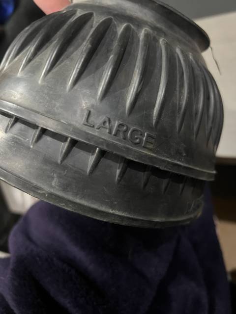 Paire Cloche stri&eacute;es cheval taille large  Noir &agrave; scratc