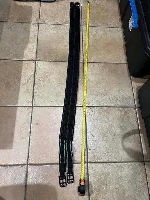 Sangle cheval avec élastique  Noir 125 cm