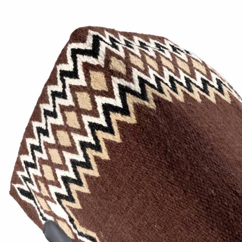 Tapis western show marron / beige en laine avec rembourrage en dry F - Burioni