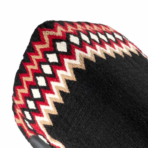 Tapis western show rouge / noir en laine avec rembourrage en dry F - Burioni