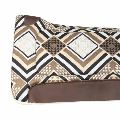 Tapis de selle western Dakota beige / marron - Pool's - Eco Wool