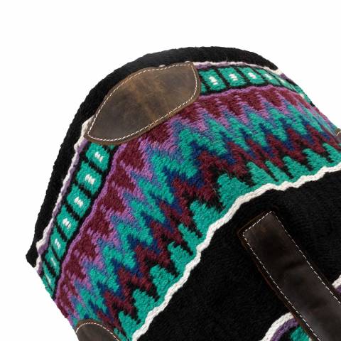 Tapis de selle western en laine multi-couleurs - Pool's - Haute qualit&eacute;