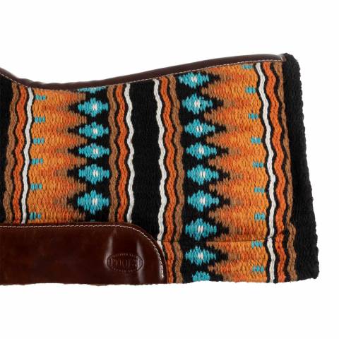 Tapis de selle western en laine avec fond en feutre orange - Pool's - Premium
