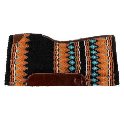 Tapis de selle western en laine avec fond en feutre orange - Pool's - Premium