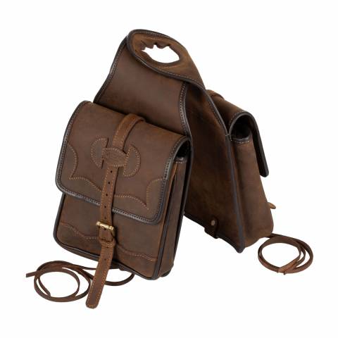 Sacoche pour selle western en cuir - Pool's