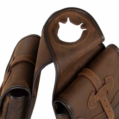 Sacoche pour selle western en cuir - Pool's