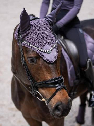 Bonnet anti-mouches Dark Violet - Equestrian Stockholm - Luxueux