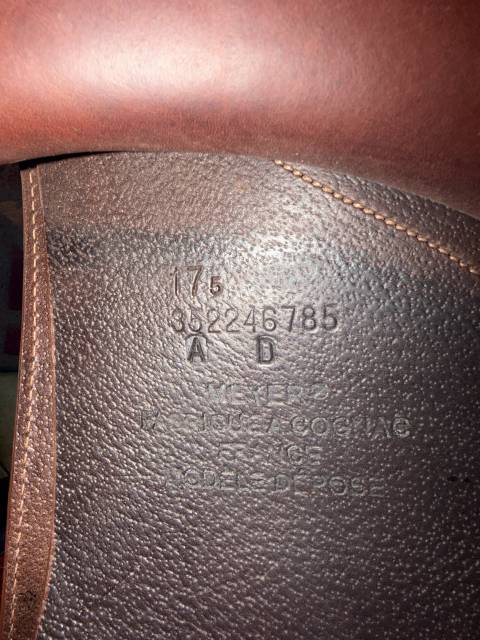 Selle Meyer doubl&eacute;e veau 17,5 &ndash; &Eacute;tat quasi neuf 