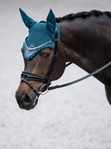 Bonnet anti-mouches Teal Blue - Equestrian Stockholm - Luxueux