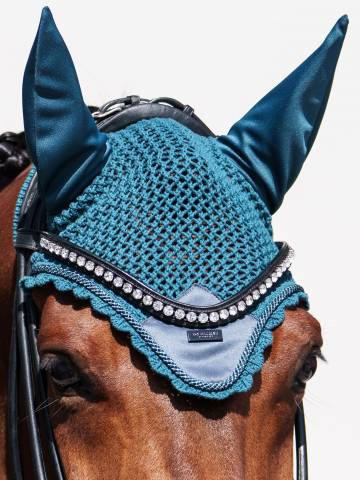Bonnet anti-mouches Teal Blue - Equestrian Stockholm - Luxueux