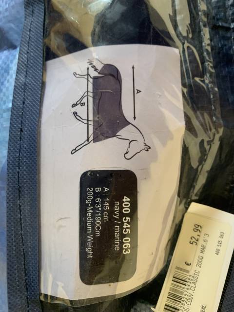 Equith&egrave;me - Sous-couverture Classic 1200D marine 200g