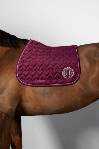 Tapis de selle &eacute;dition limit&eacute;e Valentine - Harcour - Forme d&eacute;garrott&eacute;e
