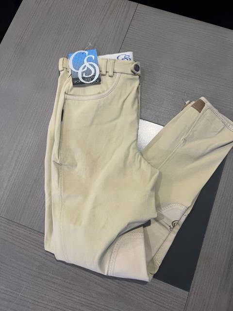 Pantalon neuf &eacute;quitation femme ou mixte beige cr&egrave;me 
