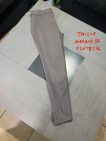 Pantalon équitation femme ou mixte marron beige taille 
