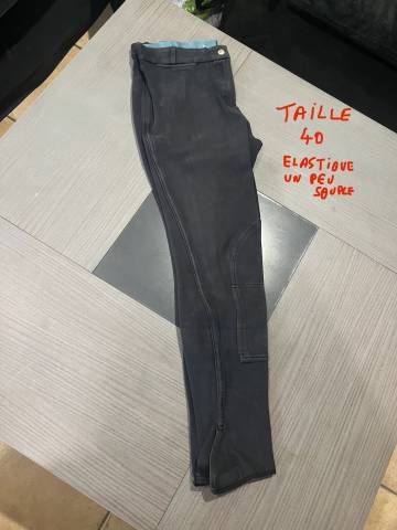 Pantalon équitation femme ou mixte noir taille 40 