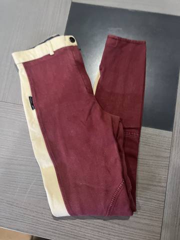 Pantalon &eacute;quitation femme ou enfant mixte biton beige 