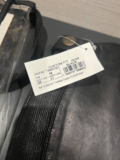 Mini chaps neuf cuir noir d&rsquo;&eacute;quitation mixte femme homm