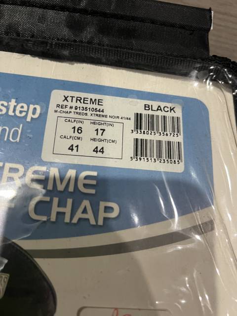 Mini chaps neuf cuir noir d&rsquo;&eacute;quitation mixte femme