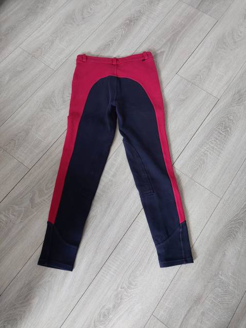 Pantalon d'équitation Fouganza 12 ans bleu marine et ro