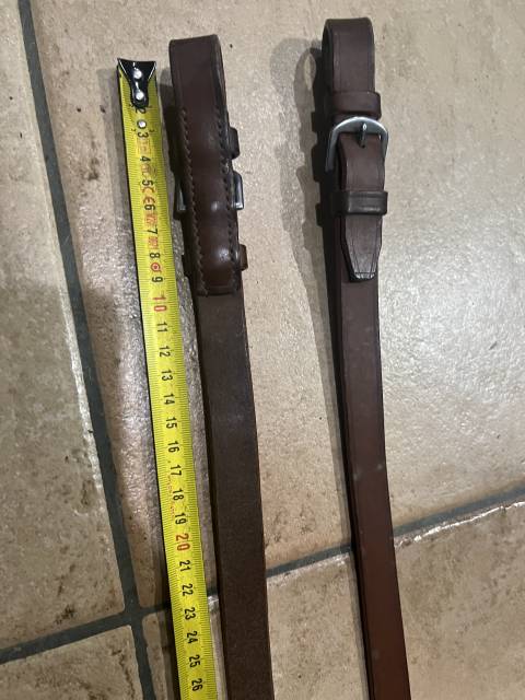 R&ecirc;nes ou r&ecirc;nes allemande NEUF  Cuir marron  Environ 140