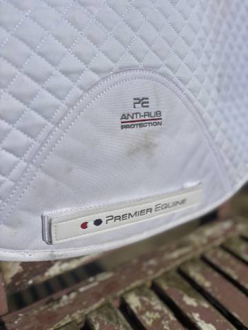 Tapis merino dressage blanc Premi&egrave;re Equine