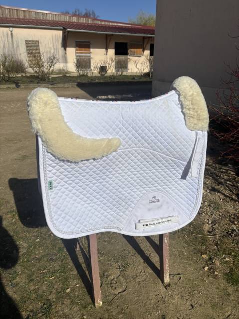 Tapis merino dressage blanc Premi&egrave;re Equine