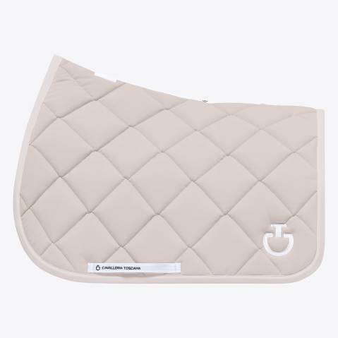 Tapis de selle Diamond CSO Beige - Cavalleria Toscana - Jersey respirant