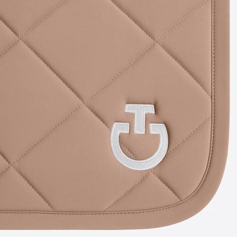 Tapis de selle Diamond Cr&egrave;me CSO P&ecirc;che - Cavalleria Toscana - Tissu technique