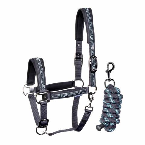 Licol et longe Equestrian Society - Harrys Horse - Noir