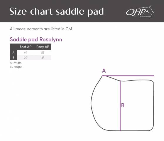 Tapis de selle Rosalynn Poney - QHP - Doublure absorbante