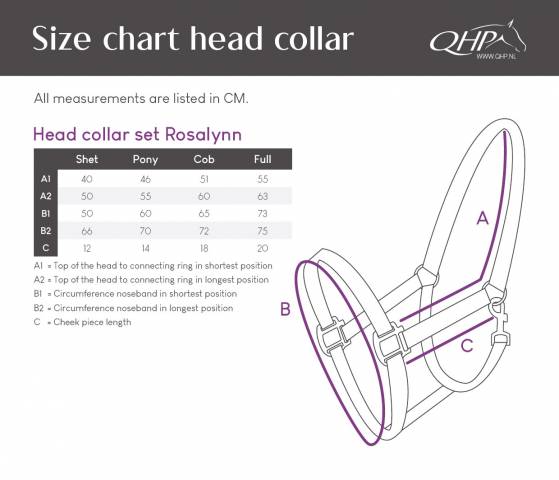 Licol Rosalynn poney - QHP - Rembourr&eacute; et r&eacute;glable