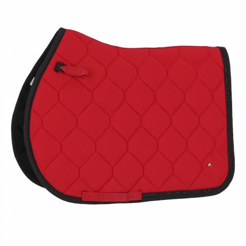 Tapis de selle Oakleigh - QHP - Rouge profond avec strass