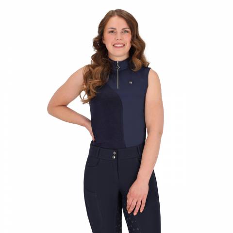 Polo sport sans manche Aubrée - QHP - Tissu stretch