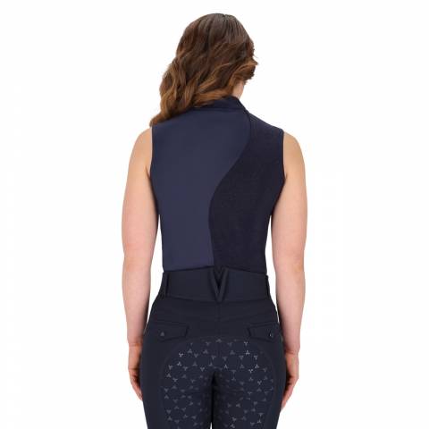 Polo sport sans manche Aubr&eacute;e - QHP - Tissu stretch