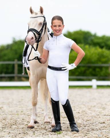 Polo de concours Junior Jipp - QHP - &Eacute;toiles en strass
